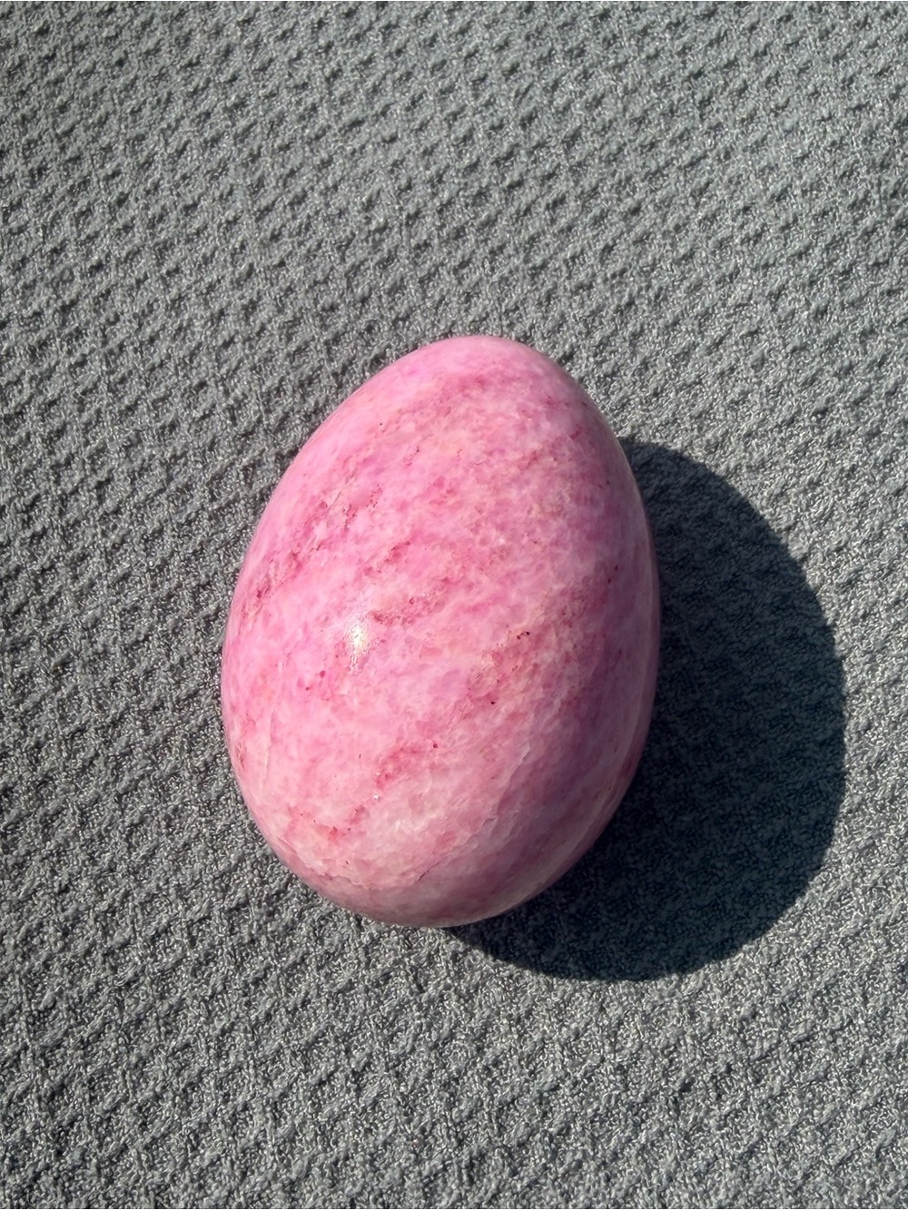 Vintage Light Pink Stone Egg - Picture 3 of 6